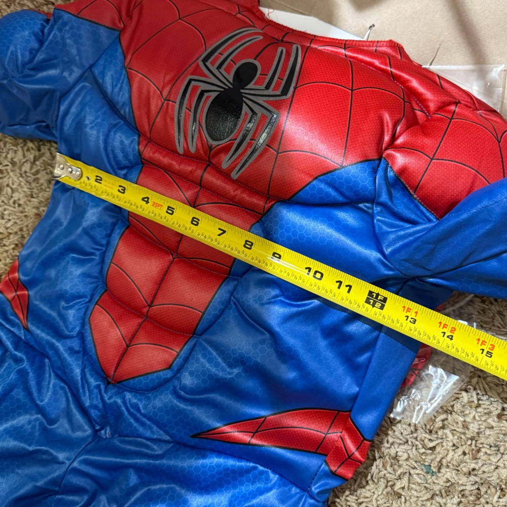 Marvel Spider-Man Red and Blue Padded Muscle Kids Costume size 6/7 - Picture 12 of 16